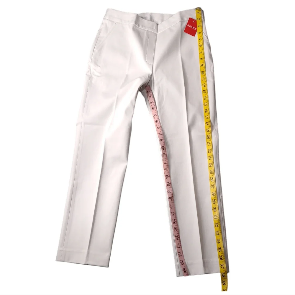 SPANX Women's Slim Straight Pants in Classic White Size L 20372R Grey Linings - Picture 7 of 16